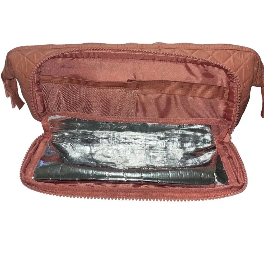 Joan & David Diamond Quilted Puffer Nylon Hair Tool Travel Bag